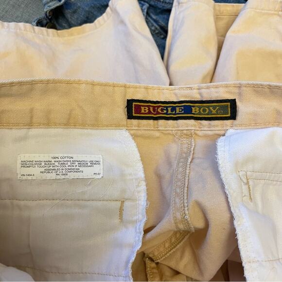 Vintage 10 (W30”) Bugle Boy cream high rise shorts - Picture 4 of 7